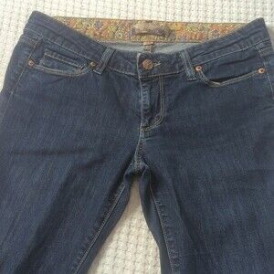 Paige Bentley Low Rise Bootcut Jeans Faded Distressed Hem Size 28